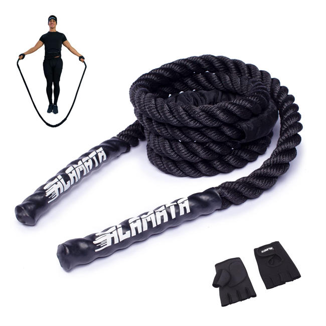 Heavy Jump Rope for Men & Women - 9.8 ft 2.7 LB - Weighted Jump Rope Battle Ropes with Protective Sleeve for Total Body Workouts Power Training Improve Strength Building Muscle